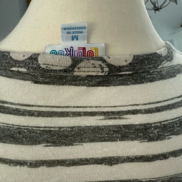 LuLaRoe Julia White and Gray Dress - Picture 3 of 5